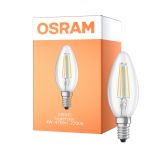 Osram Classic LED E14 Kerze Fadenlampe Klar 4W 470lm - Relax and Active - 827 Extra Warmweiß | Ersatz für 40W