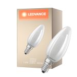 Ledvance LED Classic E14 Kerze Fadenlampe Matt 1.2W 255lm - 840 Kaltweiß | Ersatz Für 25W