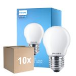 Mehrfachpackung 10x Philips Corepro LED Lustre E27 Kugel Matt 6.5W 806lm - 840 Kaltweiß | Ersatz Für 60W