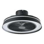 Eglo Ventilator Vallonia 1 ABS Matt Schwarz 31.7W 3200lm - 827-865 Abstimmbares Weiß + RGB | Dimmbar