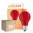 Mehrfachpackung 6x Osram LED Star Classic Decor E27 Birne Fadenlampe Matt 2.5W 45lm - Rot | Ersatz Für 7W