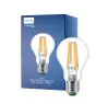 Philips Master Ultra Efficient LED E27 Birne Fadenlampe Klar 4W 840lm - 827 Extra Warmweiß | Dimmbar - Ersatz Für 60W