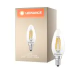 Ledvance Classic LED E14 Kerze Fadenlampe Klar 3.4W 470lm - 827 Extra Warmweiß | Ersatz Für 40W