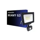 Noxion LED-Scheinwerfer Beamy G3.1 Schwarz 30W 3300lm 110D - 840 Kaltweiß | IP44 - Bewegungs- und Lichtsensor - Symmetrisch 