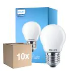 Mehrfachpackung 10x Philips Corepro LED Lustre E27 Kugel Matt 6.5W 806lm - 840 Kaltweiß | Ersatz Für 60W