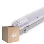 Mehrfachpackung 6x Noxion LED Feuchtraumleuchte Gehäuse Poseidon V2.0 | incl. 1x Noxion LED Röhre T8 Standard Output 9W 900lm - 840 Kaltweiß - 60cm