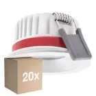 Mehrfachpackung 20x Ledvance LED  SPOT FIRE RATED Aluminium  8W 720lm 36D - 940 Kaltweiß | Ausschnitt 68mm - IP65 - Höchste Farbwiedergabe -  Dimmbar
