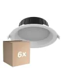 Mehrfachpackung 6x Noxion LED Downlight Hera Mittel Einbau Weiß 9W 900lm 80D - 827-830-840 CCT | 146mm - Ausschnitt 120mm