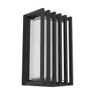 Eglo Wandleuchte Genovese Aluminium Schwarz 10W 1050lm - 865 Tageslichtweiß | IP65 - Bewegungssensor