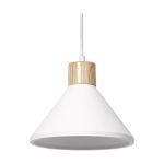 Ledvance Decor Plâtre/Acier/Bois Suspension Luminaire Blanc | Convient pour E27