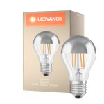 Ledvance  Classic LED E27 Poire Filament Miroir 6.5W 650lm - 827 Blanc Très Chaud | Équivalent 50W