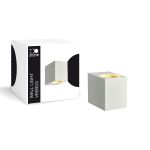 D'Lite Applique Murale Vrebos Aluminium Blanc | IP56 - Convient Pour 1x GU10 