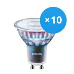 Lot 10x Philips MASTER LED Spot ExpertColor GU10 PAR16 3.9W 280lm 25D - 930 Blanc Chaud | Meilleur rendu des couleurs - Dimmable - Équivalent 35W
