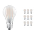 Lot 10x Osram CLASSIC LED E27 Poire Filament Dépolie 4.8W 470lm - 827 Blanc Très Chaud | Dimmable - Équivalent 40W
