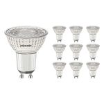 Lot 10x Noxion PerfectColor Spot LED GU10 PAR16 4W 345lm 60D - 927 Blanc Très Chaud | Meilleur rendu des couleurs - Dimmable - Équivalent 50W