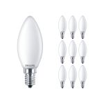 Lot 10x Philips Corepro LED Bougie E14 Dépolie 2.2W 250lm - 827 Blanc Très Chaud | Équivalent 25W