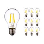 Lot 10x Noxion Lucent LED E27 Poire Filament Claire 4.5W 470lm - 840 Blanc Froid | Équivalent 40W