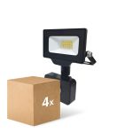 Lot 4x Noxion Projecteur LED Beamy G3 10W 1100lm 100D - 840 Blanc Froid | IP44 - Détecteur de Mouvement et de Lumière - Symétrique