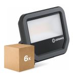 Lot 6x Ledvance Projecteur LED Aluminium Noir 17W 2200lm 100D - 830 Blanc Chaud | IP66 - Symétrique