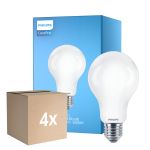 Lot 4x Philips Corepro LED Ampoule E27 Poire Dépolie 17.5W 2452lm - 865 Lumière Du Jour | Équivalent 150W