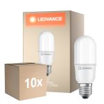 Lot 10x Ledvance LED Classic Stick E27 Stick Dépolie 9W 1050lm - 827 Blanc Très Chaud | Équivalent 75W