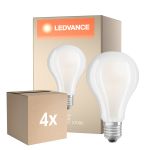 Lot 4x Ledvance  Classic LED E27 Poire Filament Dépolie 24W 3452lm - 827 Blanc Très Chaud | Équivalent 200W