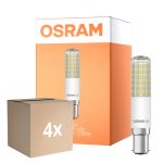 Lot 4x Osram Spécial T Slim LED B15d Claire 8W 1055lm - 827 Blanc Très Chaud | Dimmable - Équivalent 75W