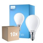 Lot 10x Philips Corepro LED Lustre E14 Boule Dépolie 6.5W 806lm - 840 Blanc Froid | Équivalent 60W