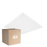 Lot 4x Ledvance Panneau LED Comfort Aluminium Blanc 28W 3640lm - 840 Blanc Froid | 62.5x62.5cm - UGR < 19