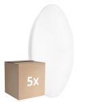 Lot 5x Ledvance Hublot LED Surface CIRCULAR 500 PS Acier Blanc 42W 3500lm - 830 Blanc Chaud | IP44