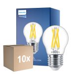Lot 10x Philips MASTER LED E27 Boule Filament Claire 3.5W 470lm - 922-927 Dim To Warm | Meilleur Rendu Des Couleurs - Dimmable - Équivalent 40W