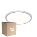 Lot 3x Nordlux LED Plafonnier Oja 29 Blanc 15W 1700lm - 830-840 CCT | IP20