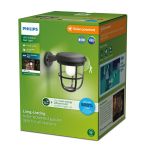 Philips Solar Radii Applique Murale Métal Noir 1.3W 250lm - 830 Blanc Chaud | IP44