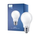 Philips Master LED E27 Poire Filament Dépolie 7.2W 1055lm - 922-927 Dim To Warm | Meilleur Rendu Des Couleurs - Dimmable - Équivalent 75W