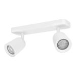 Eglo Plafond Spot Camaldoli Acier Blanc | Convient pour 2x GU10