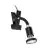 Eglo Clamp Parrini 1 Acier Noir 4.5W 345lm - 830 Blanc Chaud | IP20 - Incl. 1x GU10