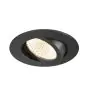 SLV New Tria Universel 68 Spot Aluminium Noir Rond 8.6W 600lm 60D - 925-930-940 CCT | Diamètre 68mm -  Meilleur Rendu Des Couleurs - Dimmable 