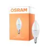 Osram LED E14 Bougie Dépolie 6W 470lm - 827 Blanc Très Chaud | RGBW - Dimmable - Télécommande - Équivalent 40W