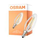 Osram Classic LED E14 Bougie Filament Claire 5.5W 806lm - 827 Blanc Très Chaud | Dimmable - Équivalent 60W