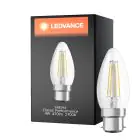Ledvance Classic Performance LED Ampoule B22d Bougie Filament Claire 4W 470lm - 827 Blanc Très Chaud | Équivalent 40W