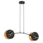 Emibig Suspension Luminaire Motif Acier Noir | Convient pour 2x E27 - Max 15W