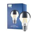 Philips Classic LED Ampoule E27 Poire Miroir 7.2W 650lm 650lm - 827 Blanc Très Chaud | Dimmable - Équivalent 60W