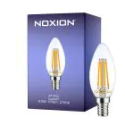 Noxion Lucent LED E14 Bougie Filament Claire 4.5W 470lm - 827 Blanc Très Chaud | Dimmable - Équivalent 40W