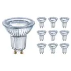 Lot 10x Osram Performance Spot LED Réflecteur GU10 PAR16 4.3W 350lm 120D - 827 Blanc Très Chaud | Équivalent 30W