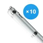 Lot 10x Noxion Réglette LED Étanche Poseidon V3.0 35-65W 4550-9100lm - 830-865 CCT | 150cm - Câblage Traversant (5x2.5mm2)