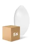 Lot 5x Ledvance Surface Circulaire 400 24W 830 1920lm Blanc IP44 | avec Sensor - Blanc Chaud - Équivalent 2x26W