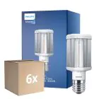Lot 6x Philips TrueForce LED E40 HPL Claire 42W 6000lm 360D - 840 Blanc Froid | Équivalent 200W