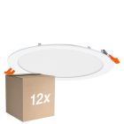 Lot 12x Osram Downlight LED Recess Slim Blanc 22W 2000lm 110D - 830 Blanc Chaud | Diamètre 120mm - IP20
