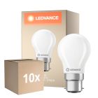 Lot 10x Ledvance Classic LED B22 Poire Dépolie 3.4W 470lm - 827 Blanc Très Chaud | Dimmable - Équivalent 40W