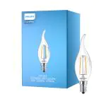 Philips Corepro LED Bougie E14 Flamme Filament Claire 2W 250lm - 827 Blanc Très Chaud | Équivalent 25W